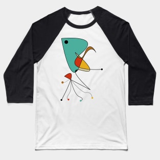 Mid Century Modern Abstract Artwork Baseball T-Shirt